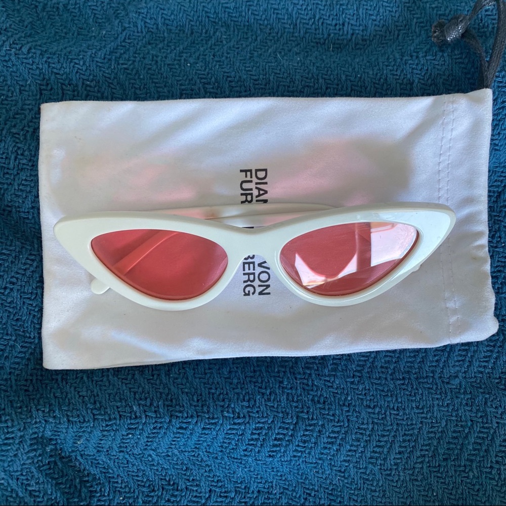 White red lens sunglasses